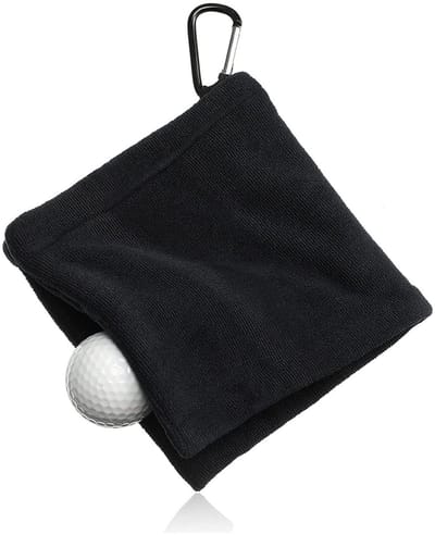 JHUBERS- Golfhanddoek Met Clip - Microvezel - 10 x 10 Cm - Nylon/Polyester - Lichtgewicht - Handig Voor Golf/Yoga/Camping - Handdoek
