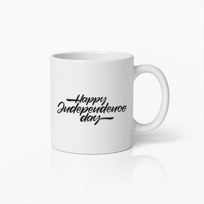 Happy Independence Day Mok 330ml – Feestelijke Koffiekop met Stijlvol Ontwerp – Vieringscadeau voor Vrienden & Familie