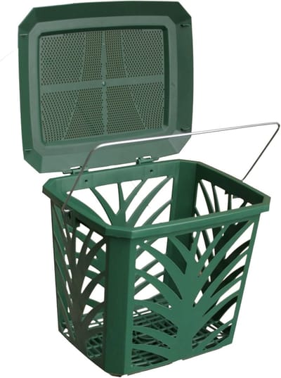 Voedselresten Emmer - Afval Verzamelaar - Composteren Thuis - Geventileerd Ontwerp - 1461 cm - Wit
