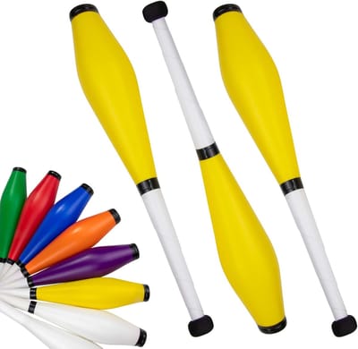 Jongleer Artikelen - Trainings Kegels - Vaardigheid Oefenen - Versterkte Constructie - 52 CM Lengte - Geel