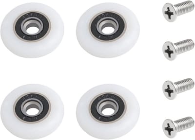 Douchedeurrollen 25 mm - Set van 4 Reservewielen voor Douchecabine en Schuifdeur