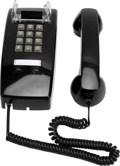Dailygoods- Wandtelefoon Retro - Waterdichte Vaste Telefoon - Mechanisch Rinkelen - Volumeregeling - Vintage Muurtelefoon - Nostalgisch Ontwerp