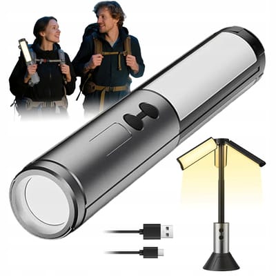 Campinglamp - LED Opvouwbare Lamp - Verstelbare Hoogte & 270° Draaibare Lamp - 5 Dimstanden & IPX4 Waterdicht - 3000mAh USB-C Oplaadbaar - Voor Tent, Kamperen & Wandelen