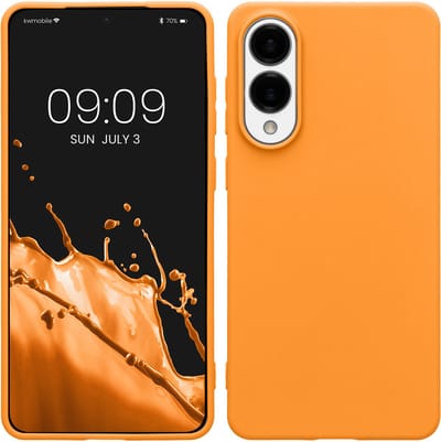 kwmobile telefoonhoesje geschikt voor Samsung Galaxy S25 Edge - Hoesje voor smartphone - Back cover in fruitig oranje