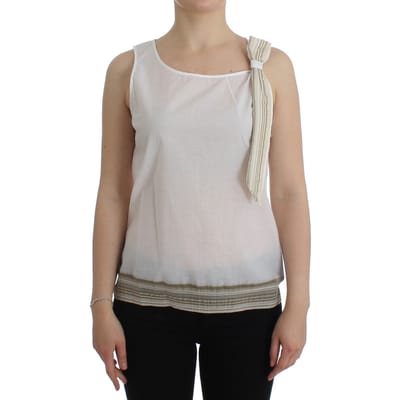 Mouwloze Katoenen Top Met Strikdetail