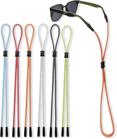 Verstelbare en elastische reflecterende sportbrilbanden, 6 stuks, ideaal voor outdooractiviteiten en sporters, duurzame brilband voor heren en dames