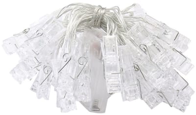 QTTVBTNA -LED Foto Clip Lichtslinger – 20 LED Lampjes – 3 Meter – Warm Wit – Decoratie voor Foto’s, Kaarten & Feest