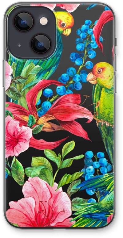 Case Company® - Hoesje geschikt voor iPhone 13 hoesje - Papegaaien - Soft Cover Telefoonhoesje - Bescherming aan alle Kanten en Schermrand