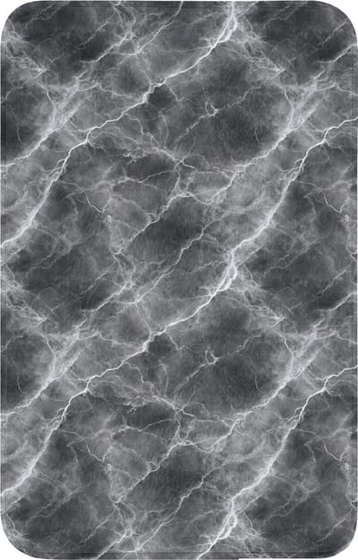 WC mat 50x80 cm - Antislip - Donkergrijs - Bliksem - Marmer - Toiletmat - Vloermat - Douchemat - Toilet tapijt - Toiletmatten