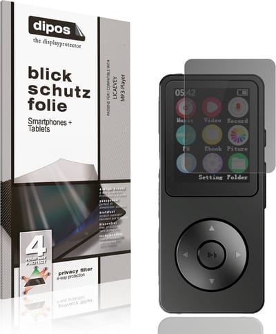 dipos – Matte Privacy Screenprotector geschikt voor LICAEVEY MP3-Player | Anti-Spy Beschermfolie