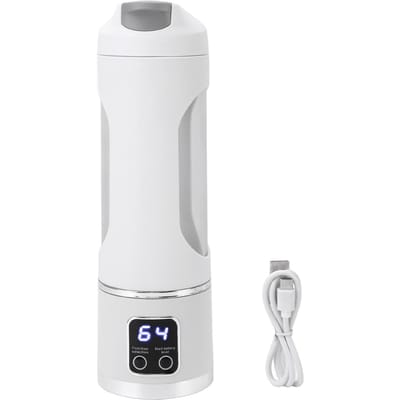 Draagbare Juicer Beker 450ml USB Oplaadbaar Krachtige Mengprestaties Reis Elektrische Blender L(for 6.5-9kg) white