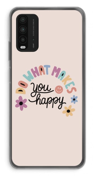 Case Company® - Hoesje geschikt voor Xiaomi Redmi 9T hoesje - Happy days - Soft Cover Telefoonhoesje - Bescherming aan alle Kanten en Schermrand