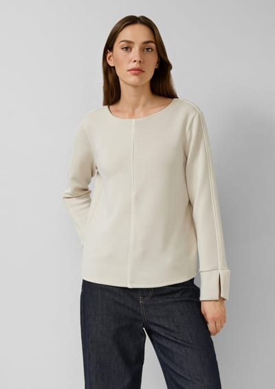 s.Oliver  Sweatshirts Ecru Taglia: 46 | Maglie a manica lunga Outlet | Donna | Marrone