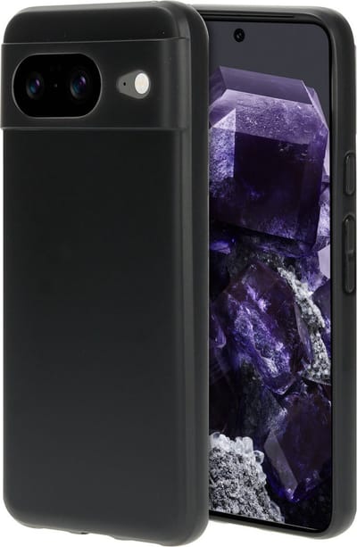 Mobiparts hoesje geschikt voor Google Pixel 8 - Zacht TPU - Schokabsorberend TPU - Grip Coating - Zwart