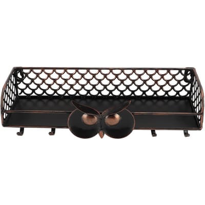 Keukenrek IJzer Metaal Multifunctioneel Wandgemonteerde Keukenorganizer voor Kruidenpotten Dranken black