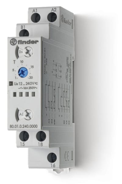 Finder 80.01.0.240.0000 Tijdrelais Multifunctioneel 1 stuk(s) Tijdsduur: 24 h (max) 1x wisselcontact