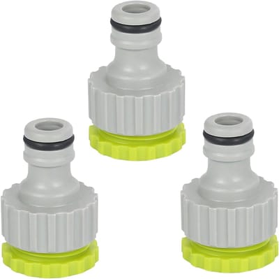 Set van 3 Tap Connectors en Adapter voor Tuinslang - 1/2 Inch en 3/4 Inch Slangverbinder voor Waterafvoer en Tuinonderhoud