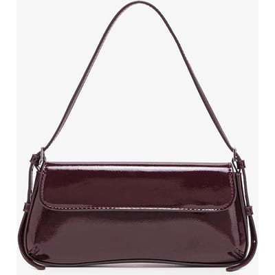 Baguette Okseltas Lente en Zomer Nieuw Product Modieus Eenvoudig Forenzen Flap Retro Glanzend Veelzijdig Schoudertas gray
