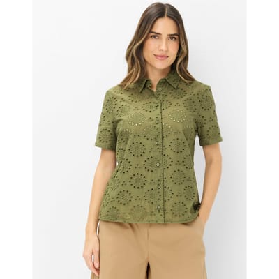 Brax Dames Blouse  Style VERA olivine Groen Olijf, groen - olijf, maat 38