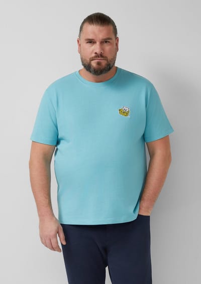s.Oliver - male - Zwaar jersey T-shirt in een moderne pasvorm met college artwork
