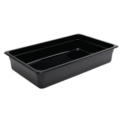 Gn Bak | Polycarbonaat | Zwart | Gn1/1 | 10cm Hoog | Vogue | U455