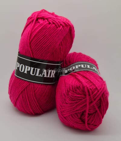 Beijer BV Populair acryl garen - fel roze (75) - pendikte 3,5 a 4 mm - 20 bollen van 50 gram