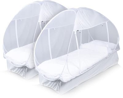 Deconet set van 2x 1pers. Pop-up Klamboetent I, WIT