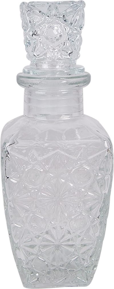 Clayre & Eef Decoratie Fles 125 ml Transparant Glas
