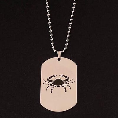 Kreeft / Cancer Sterrenbeeld Ketting met Hanger - Kettingen Heren Dames - Astrologie - Papa Cadeau Voor Mannen - Vaderdag