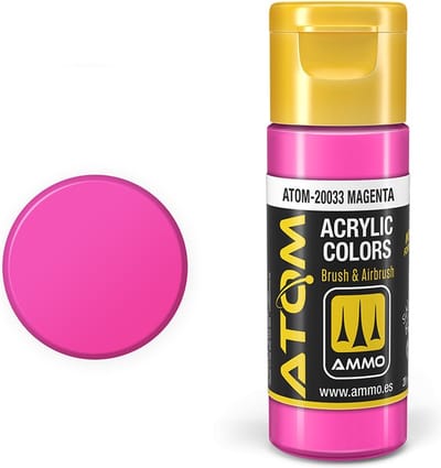 AMMO by Mig Jimenez Hobbyverf Acrylverf - MIG 20033 ATOM - Magenta - Acryl - 20ml Verf flesje - 20 ml