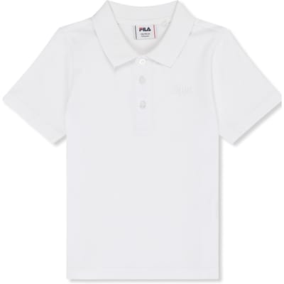 FILA Pomaia Regular Logo Polo Shirt Bright White Maat: 86/92 | Overhemden Outlet | Unisex | Wit