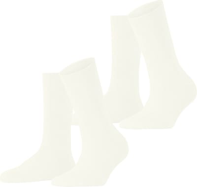 Esprit Cloud 2-Pack eenkleurig katoen multipack sokken dames wit - maat 35-38