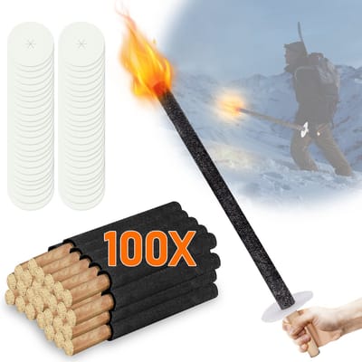 Voordeelpak 100x Wasfakkels 72cm - Tuinfakkels met druppelvanger - Brandtijd 90 min - Fakkeltocht & Tuin
