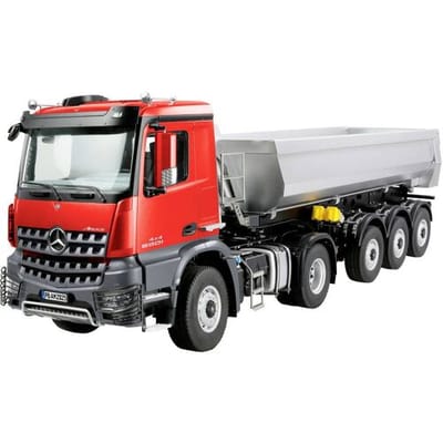 Amewi 22695 Mercedes-Benz Arocs Sattelzug mit Kippauflieger 1:14 Elektro RC functiemodel voor beginners RTR Met lichteffect, Met geluidsfunctie, Incl.
