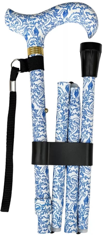Garcia 1880 Opvouwbare wandelstok – Paisley patroon – Verstelbaar van 84 tot 94 cm – Gewicht 320 gram – Wandelstok dames en heren