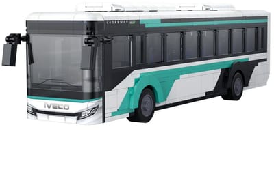 CadaBricks C59007W Iveco bus 1:43 bouwset | City tourbus miniatuur modelbouw | Technische educatief creator speelgoed ideas bouwpakketten voor expert volwassenen & kinderen | geschikt voor Lego | Bouwdoos met 832 bouwstenen