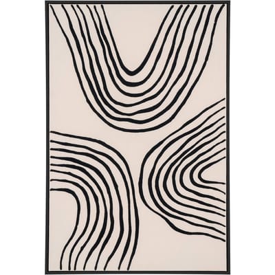 Zwart/Beige Lipari Canvas Print - 60x90 cm - House Nordic - Canvas foto - Beige - Kunststof; MDF; Katoen
