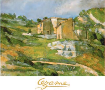 Paul Cezanne - Huizen in Estaque - Kunstposter - 50x70 cm