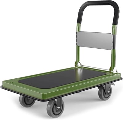 Opvouwbare Duwkar - Platformwagen Dolly - Zwaar Transport - Hoge Draagkracht - 60x90x86 cm - Meerdere Kleuren