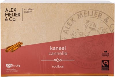 Alex Meijer - Kaneel Rooibos Thee - 100 Stuks x 1,5 Gram - Fair Trade - Met Envelop