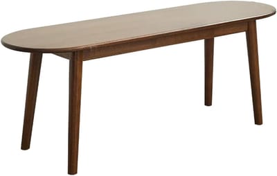 Houten Binnenbank - Eetbank Massief - Zitcomfort Creëren - Halfrond Ontwerp - 120x32x45cm - Naturel