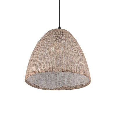 Reality Leuchten Hanglamp Kibito, crème, Ø 32 cm, textiel, E27
