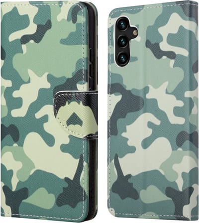 Coverup Hoesje - Geschikt voor Samsung Galaxy A13 5G / A04s Hoesje - Coverup Book Case - Camouflage