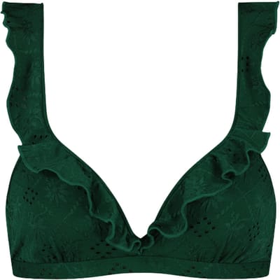 Beachlife Green Embroidery Dames Bikinitopje - Maat D36