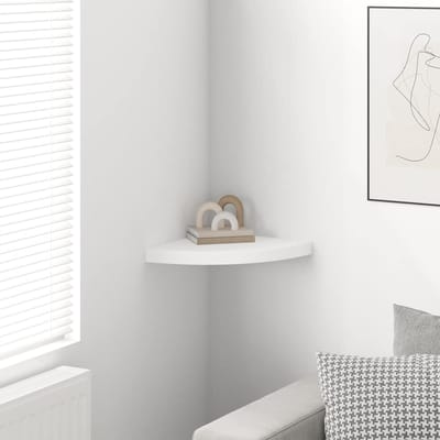 vidaXL - Zwevende - hoekplank - wit - 35x35x3,8 - cm - MDF