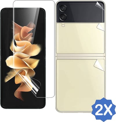 Screenprotector geschikt voor Samsung Galaxy Z Flip 4 - Folie Screen Protector Screenprotector geschikt voor Samsung Flip 4 - 2 Stuks