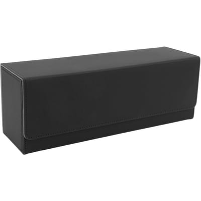 Kaartopbergdoos Multifunctioneel PU Leer Grote Capaciteit Magnetische Sluiting Kaartdekdoos voor 400 Kaarten en Meer Zwart zwart