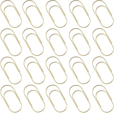 Gouden Paperclips 50mm - Sterk en Roestbestendig - Set van 20 Stuks voor Kantoor, School en Persoonlijk Gebruik