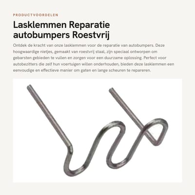 Dailygoods- Lasklemmen roestvrij staal - Reparatie nietjes - Hete nietmachine - Nietjes voor gaten - Nietjes voor scheuren - Diverse vormen en stijlen