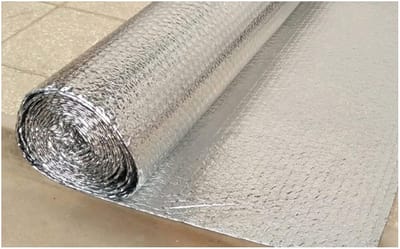 Isolatie folie - Reflector isolatie - Energie besparen - Zelfklevend aluminium - 1x20 meter - Zilver